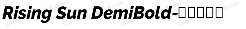 Rising Sun DemiBold字体转换